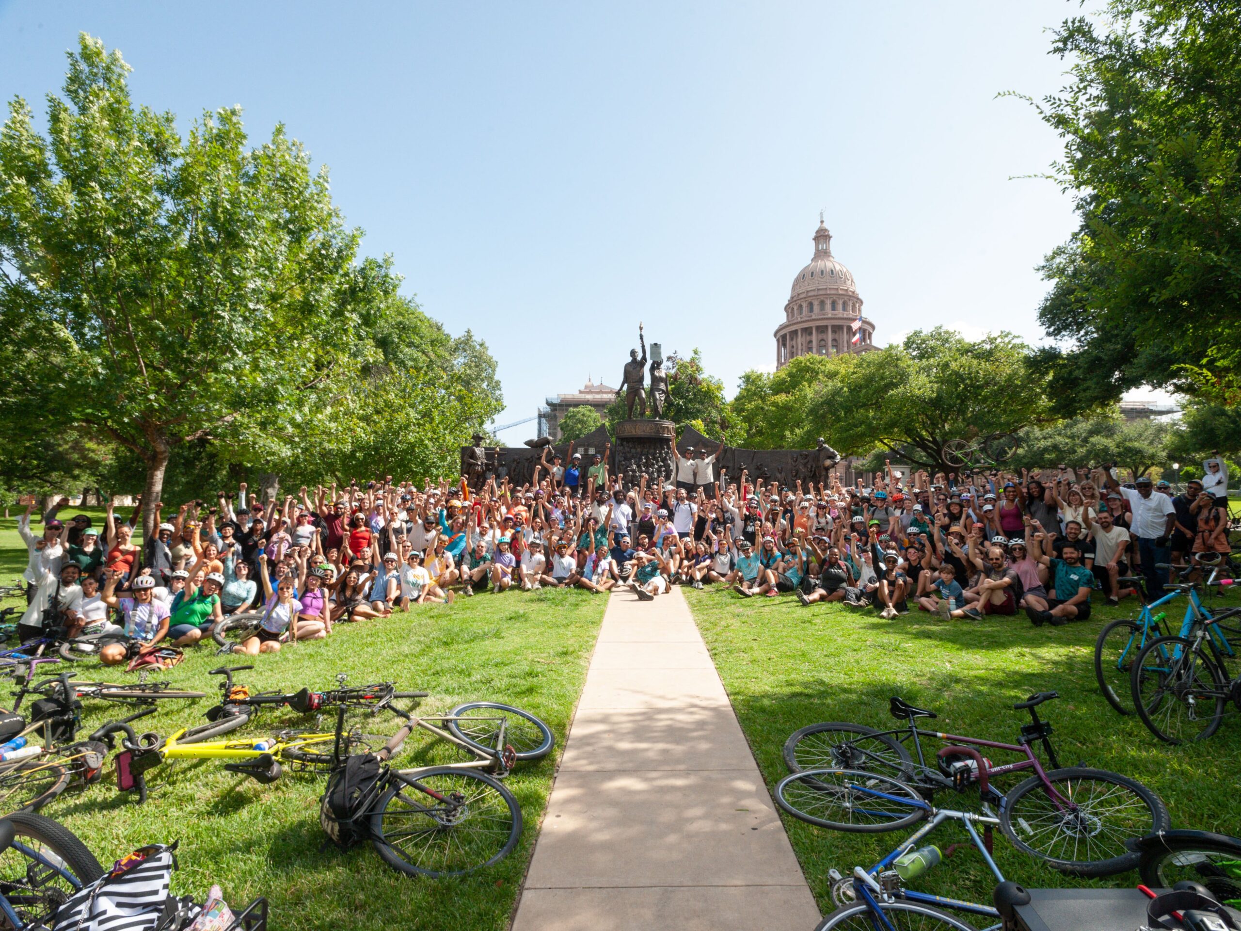 Black History Bike Ride community group photo